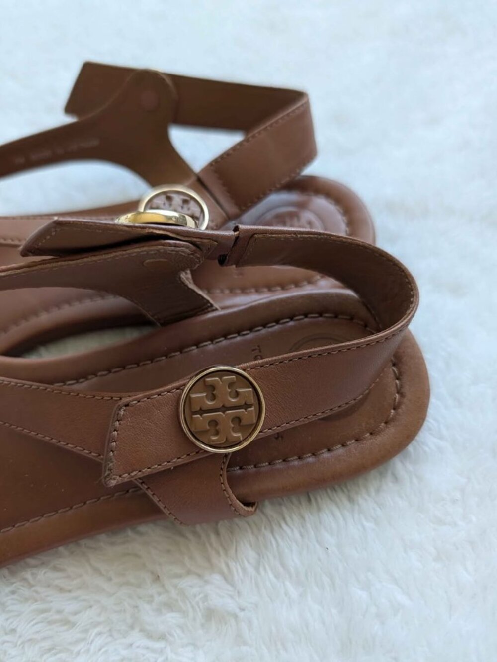 Tory Burch Brown Minne Travel Sandals Women's Size 7 - Picture 4 of 4